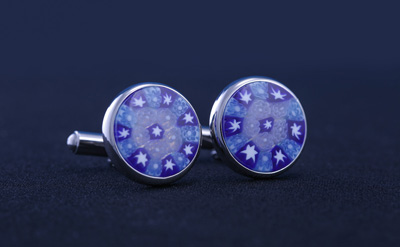 Multi Colored Round Cufflinks