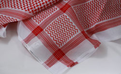 White/Red Textured Shemagh