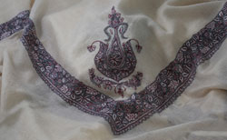 Driftwood Brown Embroidery Shawl